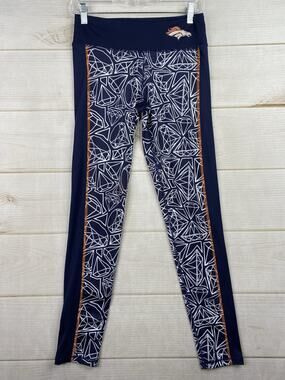 Nfl Team Apparel Denver Broncos Leggings Football Youth Girls XL 16 Graphic